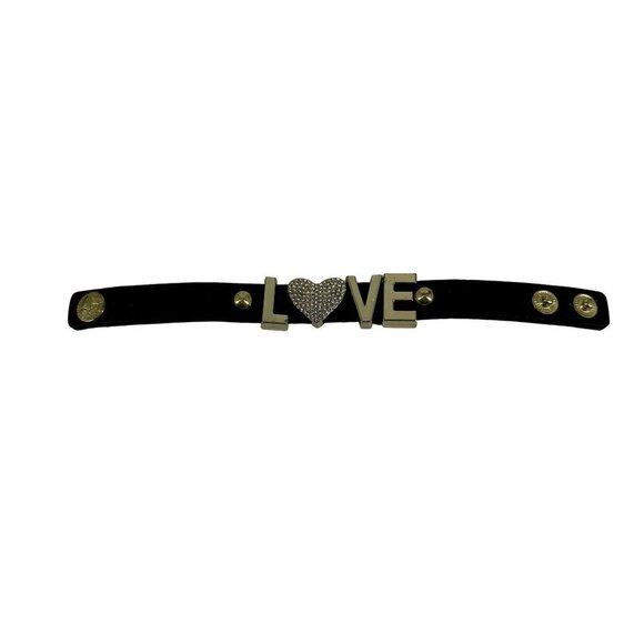 BCBG Generation Heart Love Leather Bracelet with Snap - Picture 1 of 4